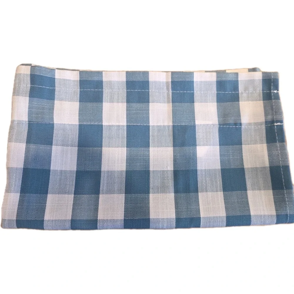 NEW Teal Buffalo Checkered Country Plaid Design Kitchen Curtain Window Valance